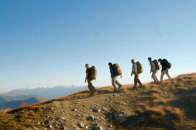 户外登山的一群人实拍摄影图,高清,摄影图,摄影图片,图片大全,摄影图免费下载
